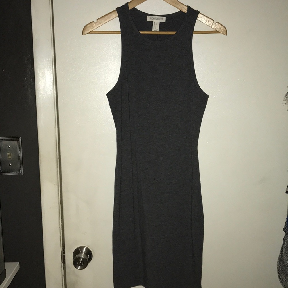 Forever21 Dark Gray Fitted Dress